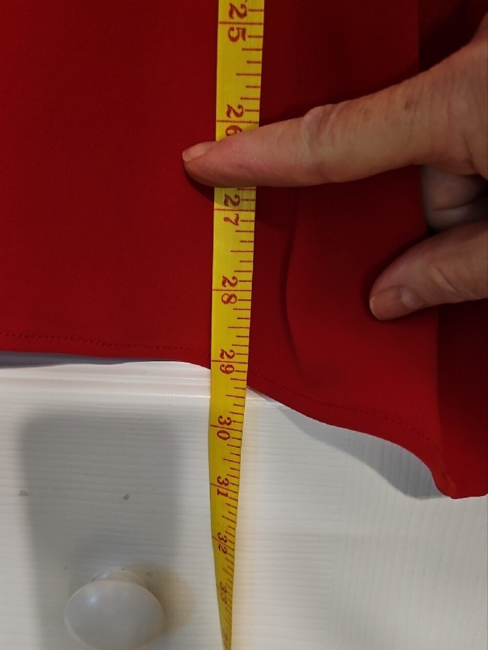 Chico's Red Ruffle-Sleeve Tunic Top - Picture 2 of 6